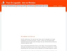 Tablet Screenshot of logopaedie-von-witzleben.de